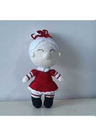 Resim Amigurumi Örgü Oyuncak Yılbaşı Noel Anne 