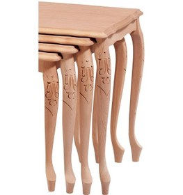 Resim Zigon Lükens Aslan Oyma Model Sehpa Ham Torna Kayın Ayak Iskelet (452763706) 