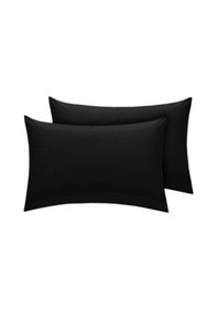 Resim 2 Adet Siyah Yastık Kılıfı 50x70 Siyah 