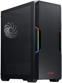 Resim ADATA XPG GÜÇLÜ Orta Boy Bilgisayar Kasası, ATX/Micro ATX, Mini-ITX, Kompakt Boyut, Temperli Cam Yan Panel, I/O USB 3.0 Bağlantı Noktası, Siyah 