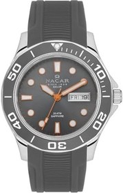 Resim Nacar 34-29B509-AGS7 Erkek Gri Silikon 42mm Saat 