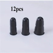 Resim Willowhaven 12 Parça Sıcak Tutkal Eldiveni Silikon Parmak Uçları Siyah Büyük Orta Küçük 