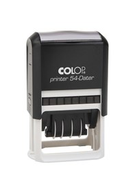Resim Colop Prınter 54 Tarih Kaşe Tr Siyah Kasa Mavi-kırmızı Keçe - 40 x 50 MM 