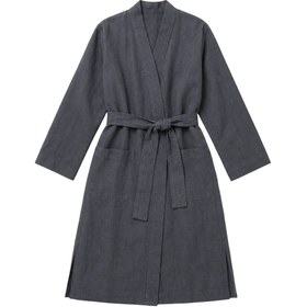 Resim Luz Yıkanmış Keten Kimono Füme - XS 