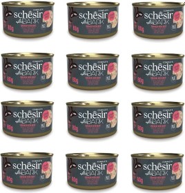 Resim Schesir After Dark Pate Tavuk Ve Sığır Etli Kedi Konserve 80 Gr. X 12 Adet 