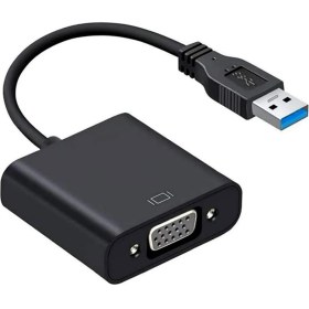 Resim Aogo USB To VGA Dönüştürücü USB 3.0 VGA 15 Pin Çevirici Çoklu Ekran Video Dönüştürücü USB In VGA Out 