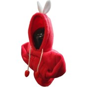 Resim MİRMERRY Kırmızı beyaz kulaklı Vites Topuz Süsü Hoodie Kapşonlu Araba Vites Poları Araç Vites Sweatshirt 