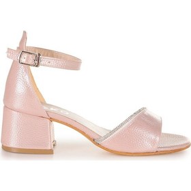 Resim Kiko Kids Elos Günlük Kız Çocuk 4 Cm Topuklu Sandalet Ayakkabı Pudra Pudra 