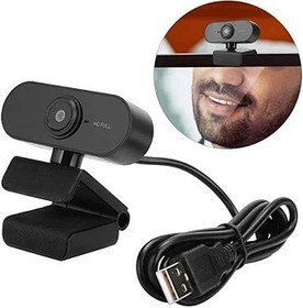 Resim 03 Bilgisayar Web Kamerası, PC Masaüstü için Video Konferansı için Mikrofon Klipsli / Masaüstü ile USB Web Kamerası (siyah) 