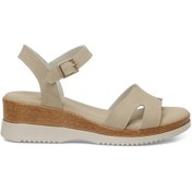 Resim Polaris 323596.z 5fx Dolgu Topuk Kadın Sandalet Vizon 