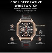 Resim Prestigegoods Wlisth 6146 Erkek Takvim Kuvars Saat - Beyaz Kadran, Gümüş Kasa, Deri Kayış, Kare Işıklı Bilek Saati Çok Renkli 
