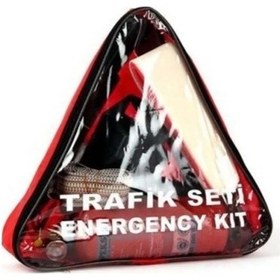 Resim Tüvtürk Uyumlu Üçgen Trafik Seti Bez Çantalı Ve Karayollarına Uygun İlk Yardım Üçgen 