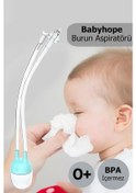 Resim Babyhope Esp-923 Bebek & Çocuk Burun Aspiratörü 0-10 Yaş Uyumlu Temizleme Cihazı Mavi 