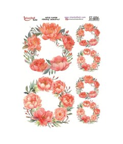 Resim Pirinç Dekopaj Kağıdı 30x42cm Pt-1664 Çiçek 