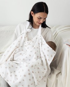 Resim Birdie Organik Pamuk Müslin 4 Katlı Emzirme Örtüsü Beyaz - Beyaz / 70x100 
