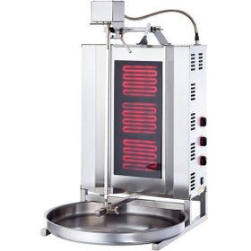 Resim Işıkgaz Silverinox Elektrikli 3 Radyanlı Üstten Motorlu Döner Ocağı 