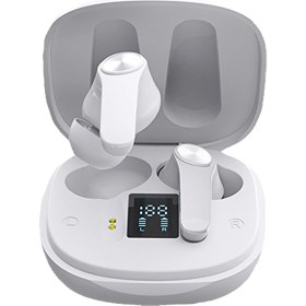 Resim YQ Suya Dayanıklı Bluetooth Kablosuz Ekranlı Kulaklık - Beyaz (Yurt Dışından) 
