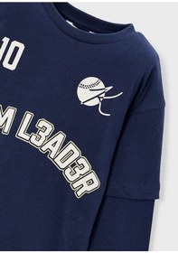 Resim Mayoral Mavi Erkek Çocuk Çift Kollu Sweatshirt 4075 Mavi 