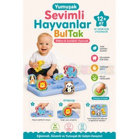 Resim Yumuşak Sevimli Hayvanlar Bultak - Bebek Oyuncakları - Hayvan Yerleştirme Oyuncak - Yumuşak Lego - Soft Lego 