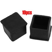 Resim Praise6 10 Adet 30MM x 30MM Mobilya Ayak Koruyucu Kare Kauçuk Kapak Siyah (Yurt Dışından) 