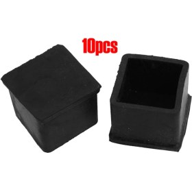 Resim Praise6 10 Adet 30MM x 30MM Mobilya Ayak Koruyucu Kare Kauçuk Kapak Siyah (Yurt Dışından) 