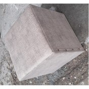 Resim ne-sil home furniture Silinebilir Nubuk Kumaş Kare Puf 