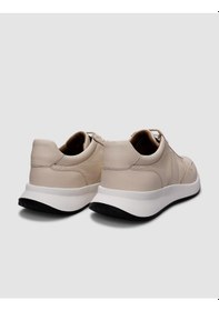 Resim Cabani Hakiki Deri Bej Bağcıklı Erkek Spor Ayakkabı Bej 