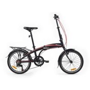 Resim Fx 3500-Trn 20 Jant Katlanır Bisiklet Mat Siyah Kırmızı 