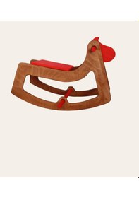 Resim Orange Sallanan Oyuncak At, Sallanan Ahşap El Yapımı At 