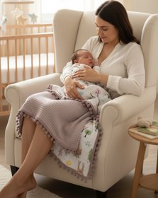 Resim grow with muslin %100 Pamuk Çok Amaçlı Çift Katlı Müslin Battaniye (80X100) 