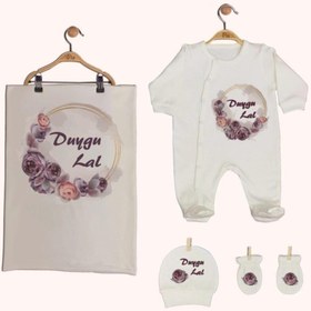 Resim Pia Baby Kız Bebek Beyaz Battaniyeli Tulum Set Gl 1919-03 