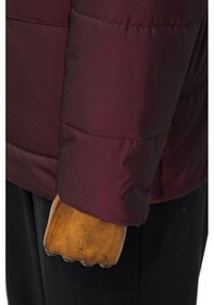 Resim Wessi Slim Fit Kapüşonlu Bordo Erkek Şişme Mont Bordo 