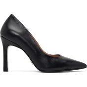 Resim Kadın Siyah Ince Topuklu Deri Stiletto 25AFD161818 