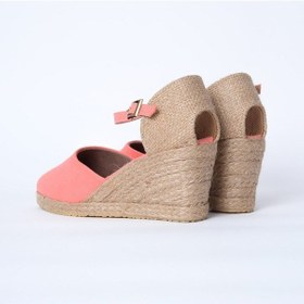 Resim Star Tombis Gerçek Elişi Nar Çiçeği Bilekten Bantlı Topuğu Açık Keten Espadril Dolgu Topuk Handmade Nar Çiçeği Narçiçeği 