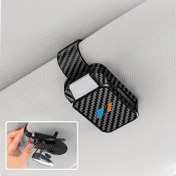 Resim Sport karbon fiber desenli araba gözlük askısı, şık gözlük saklama kutusu - , Fransız, İtalyan, Japon ve Kore otomobil markaları için uygun 