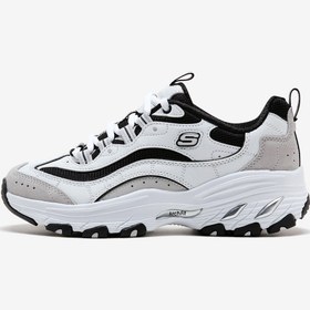 Resim Skechers Arch Fit D'Lites Kadın Sneakers - Beyaz 149805 WBK Beyaz Orjinal |