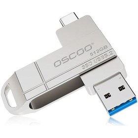 Resim Oscoo SU001 1 TB 5Gbps Usb3.2 Gen1 Type-A & Type-C Taşınabilir SSD 