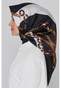 Resim Armine Saf İpek Eşarp Nostalji Sura S -7832d-20 Siyah 