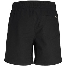 Resim Jack & Jones Büyük Beden Keten Karışımlı Jogger Şort - Jaiden 12261625 Black 