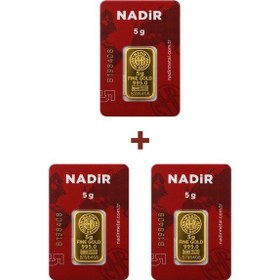 Resim Nadir Gold 24 Ayar 15 Gram Külçe Altın 3 Adet 5 Gram Külçe Altın 