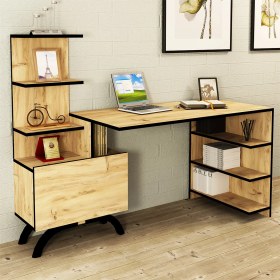 Resim Kalender Dekor Olivia Çalışma Masası Siyah 