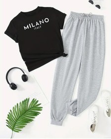 Resim Beyaz Fs Baskılı Siyah Kargo Eşofman Takımı Siyah1 Siyah 