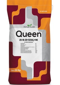 Resim Novalab Queen 20 - 10 - 20 + (12So3) + Me Npk Suda Çözünür DaMLama Gübresi 25 KG 