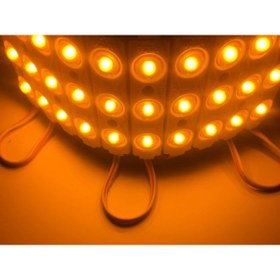Resim tawitec 3’ Lü Mercek Modül Led – 1.5 Watt – 12 Volt – Smd 2835 – Amber (SARI) - 20 Adet 