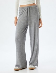 Resim Koton Eşofman Altı Düz Bol Paça Beli Bağlamalı Gri 5wak40015ek Gri 