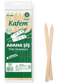 Resim Kafem Adana Çöp Şiş Ekstra Ahşap 35 Cm 25 Adet 