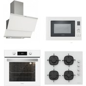 Resim Silverline B06504W01 - CS5335W01 - 3420 Classy 60 - MW9018W01Beyaz Ankastre Set 