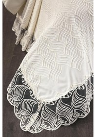 Resim Çeyiz Diyarı Anka 10 Parça Battaniyeli Çeyiz Seti Krem Krem 