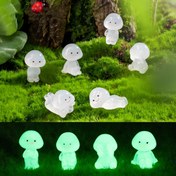 Resim 6 Adet Karanlıkta Parlayan Mini Fantazi Elfler Figürleri - DIY Teraryumlar, Yosun Manzaraları ve Araba Gösterge Panoları için Büyüleyici Reçine Bahçe Dekoru, Fantazi Severler İçin Mükemmel Hediye, Mistik Süslemeler | Fantazi Figürleri | Reçine Figürler, Peri Aksesuarları 