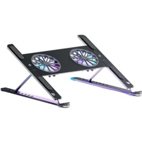 Resim Airstorr Leptop Tablet Için Çıkarılabilir Soğutma Fanı ile Dizüstü Bilgisayar Standı Portatif Katlanır 